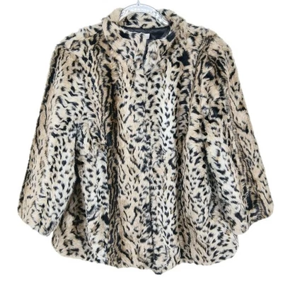 Abrigo Chicos Leopardo Imitación Piel Talla 2 Y2K Mob Wife Glam Pin-Up Retro Rock Ecléctico Foto 1 de 4