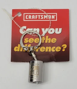 Vintage Sears Craftsman Socket Keychain, NEW - Made in USA - 7/16 - Picture 1 of 5