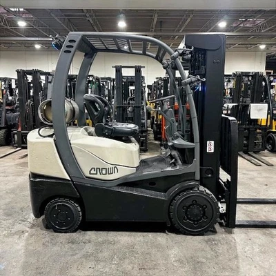 2018 Crown C51000-50 5000lb Used Forklift Triple Mast Sideshift LP Gas - Image 1 of 4