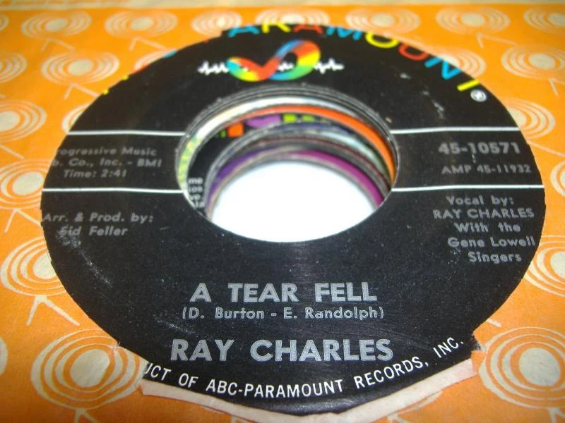 Soul 45 RAY CHARLES A Tear Fell on ABC - Paramount - Image 1 of 1
