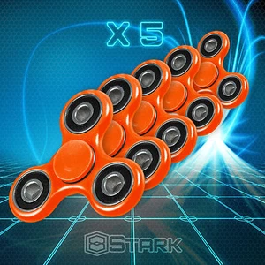 ORANGE Hand Spinner Tri Fidget Focus Desk Toy EDC ADHD Autism KIDS ADULT - 5 PCS - Picture 1 of 6