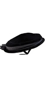 Vintage Abraham & Strauss Women's Hat Black Velvet Ribbon Bow One Size 1959s - Picture 1 of 17