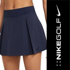 Nike Dri-FIT Club Golf Tennis Obsidian Blue Lined Pleated 15” Skort Size:Large - Picture 1 of 14