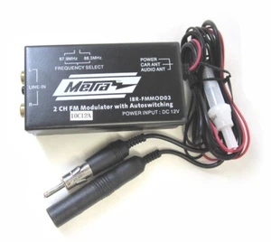 FM Stereo Modulator fits Euro GM Dodge Ford Jeep MP3 DVD 3.5 wCar Antenna Adapr - Picture 1 of 5
