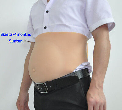 Ivita Silicone Artificial Baby Tummy Suntan Fake Belly Pregnant Bump 2 3 4 Month • 262.94€