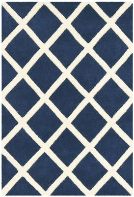 Safavieh Chatham DARK BLUE / IVORY 2' X 3' Area Rug - CHT718C-2 - Image 1 of 3