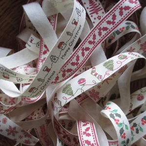 10m Bundle Mixed Vintage Style Natural Christmas 14-16mm Cotton Ribbon Offcuts - Picture 1 of 2
