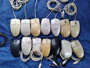 Mouse computer PC vintage vari modelli palla meccanica singola PS/2 mouse - Foto 1 di 53