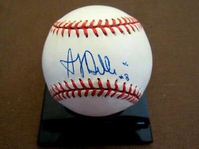 ALBERT BELLE # 8 MEJORES DESEOS INDIOS CASI NOVATO FIRMADO AUTO OAL BÉISBOL JSA  Foto 1 de 3