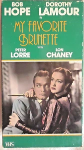 VHS Vintage My Favorite Brunette Bob Hope Dorothy LaMour Peter Lorre Lon Chaney - Picture 1 of 2