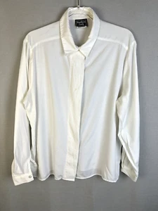 Southern Lady Blouse Women's Siae 16 Ivory Tucked Front Dressy Career Classic - Picture 1 of 8