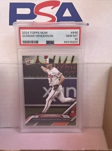 2024 Topps Now Gunner Henderson #646 PSA 10 MOST ORIOLE SS HR RECORD - Bild 1 von 2