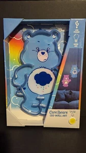 Care Bears Large Neon Light Wall Clock - USB Powered - Grumpy Bear Blue - Picture 1 of 3