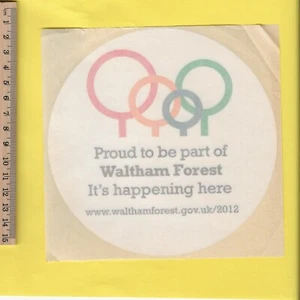 OLYMPICS LONDON 2012 WINDOW STICKER WALTHAM FOREST PRIDE - Picture 1 of 1