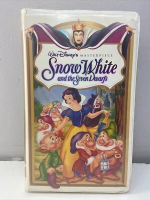 Snow White & Seven Dwarfs VHS Disney Video Tape Masterpiece Movie VTG Clamshell - Image 1 of 4