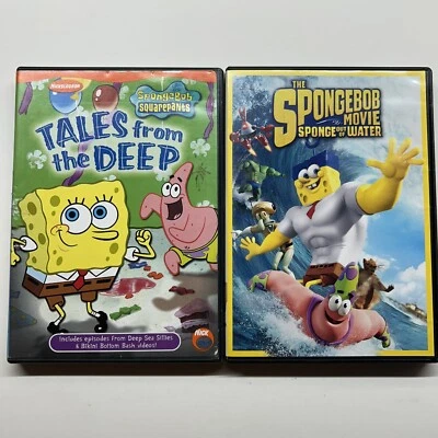 The Spongebob Squarepants Bundle 2 DVD Sponge Out Of Water Tales from the Deep - Image 1 of 4