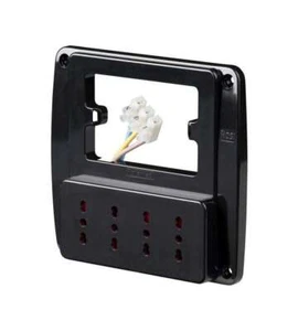 MULTIPRESA NERA RS94131 EMILIA SMART SALVA SPAZIO CON PRESE BIVALENTI 10-16A - Foto 1 di 3
