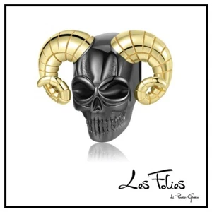 Charm Teschio Diavolo Lucifero in argento 925 - Les Folies (Modello Pandora) - Foto 1 di 9