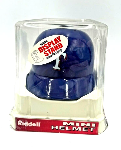 MLB TEXAS RANGERS RIDDELL MINI BASEBALL HELMET WITH DISPLAY STAND 2006 Cover