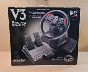 V3 InterAct PC Version Racing Driving Simulator Steering Wheel Vintage New Box - Picture 1 of 5
