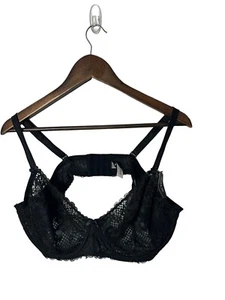 Adore Me Women's Size 44D Black Lace Cinthia Unlined Full Coverage Bra NWT - Picture 1 of 2