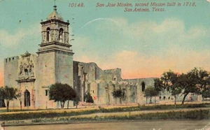 Postcard San Jose Mission Second Mission Built 1718 San Antonio Texas TX 1916 DB - Picture 1 of 2
