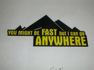 "Go Anywhere Aufkleber x 2 Off Road 4x4 4wd Landrover Jeep 6""x3" - Bild 1 von 1