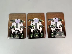 Vintage 3X John Deere Wall Light Switch Plates-Metal - Picture 1 of 4