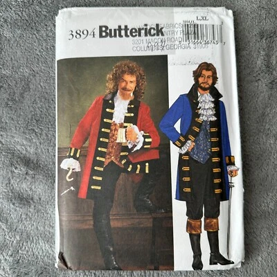 Butterick Pattern 3894 Sz 42-48 Mens Pirate Capitan Hook Costume Theater Cosplay - Image 1 of 4