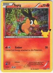 Tepig - 13/25 Promo McDonald's 25th Anniversary Promos 013/025 LP-NM - Picture 1 of 2