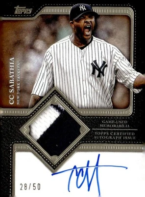 Футболка с автографом 2025 Topps обновление флагманская нашивка #TFAPUCS CC Sabathia /50 - Изображение 1 из 2