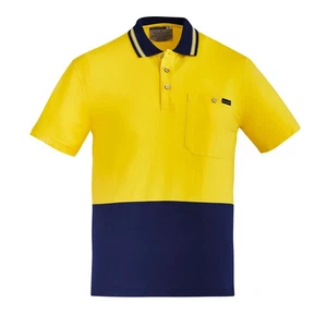 Mens Hi Vis Cotton |Short Sleeve Polo Shirt |ZH435 by Syzmik Workwear - Picture 1 of 12