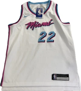 Nike NBA Jersey White Miami Heat Swingman Jersey Boys Medium 10/12 Jimmy Butler - Picture 1 of 5