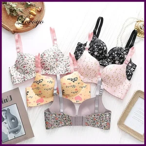 Sujetador sin costuras con estampado de flores para mujeres Lencería sexy Sujetadores push up florales Una pieza - Imagen 1 de 29