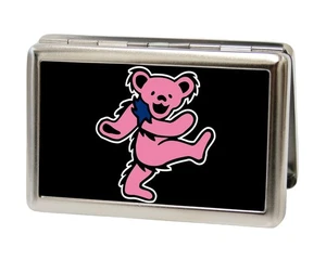 Buckle-Down Metal Wallet-Dancing Bear Fcg Black/Pink One Size Multicolor - Picture 1 of 4