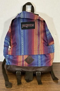 JanSport Originals Aztec Rucksack Braun Lederboden Schule Reise - Bild 1 von 6