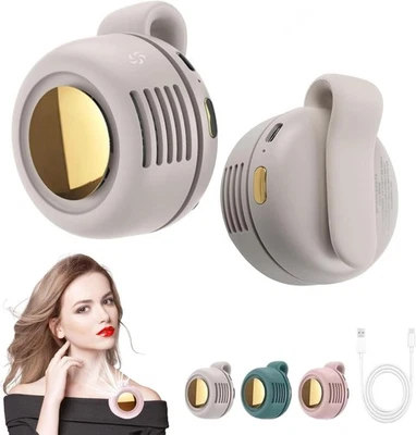 2025 New Mini Portable Silent Bladeless Fan Small Clip On Shirt Waist Adjustable - Image 1 of 4