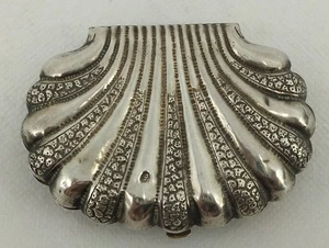 Antike kleine Geldbörse in Muschelform Jugendstil Islamisch Silber - Bild 1 von 9