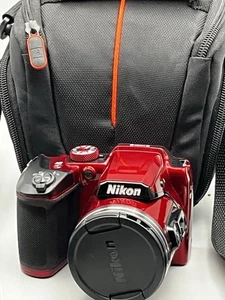 Nikon Coolpix B500 Red Digital Camera 40x Zoom 16mp Flip Screen B 500 - Picture 1 of 6