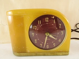 Vintage Wesclox Moonbeam S5-J-115 Bakelit Butterscotch 40er Jahre Wecker - Bild 1 von 8