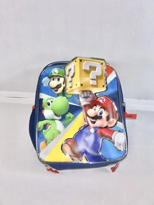 Super Mario 10" Lunch Bag Luigi Yoshi Question Block Kids Nintendo New Tags  - Picture 1 of 15