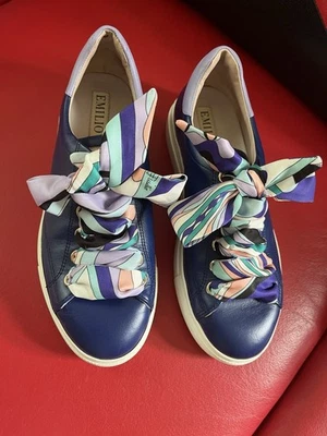 Tenis Emilio Pucci Cuero Color Bloques Patrón Talla: 7 | IT 37 Foto 1 de 4