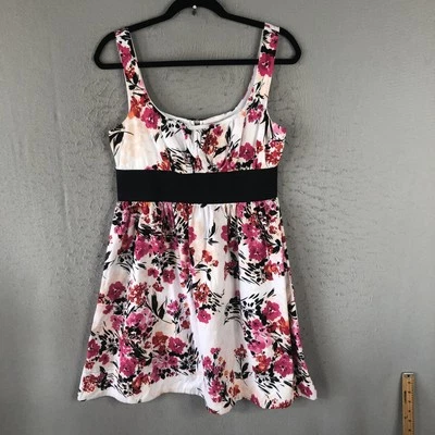 Vestido B Inteligente Mujer Talla 10 Blanco Rosa Floral Y2K Babydoll Lechera Retro Foto 1 de 4