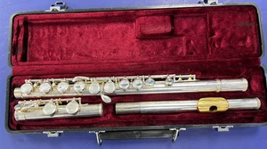 Jupiter Carnegie XL CF50 flauto placcato argento, custodia rigida labbro placcato oro - Foto 1 di 5