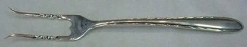 Flautas de plata de toalla tenedor de patata al horno de plata esterlina hecho a medida 7 1/2" Foto 1 de 2