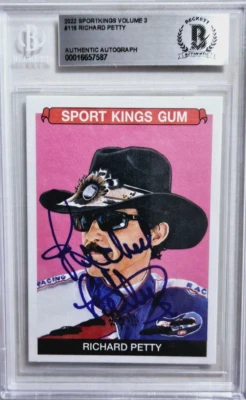 2022 Sport Kings #116 Richard Petty Signed Card Autograph Auto BGS BAS GOAT - Image 1 of 2