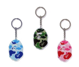 * A BATHING APE Men's Goods ABC CAMO APE HEAD ACRYLIC KEYCHAIN 1L20182005 z - Picture 1 of 9