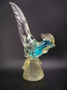 Statuina uccellino fagiano in vetro di Murano metà secolo italiana anni 50 Archimede Seguso - Foto 1 di 12