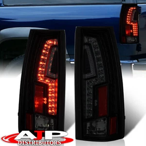 Smoke Brake Stop Tail Lights Lamps Pair For 1988-1999 Chevy GMC C10 C1500 C2500 - Picture 1 of 10