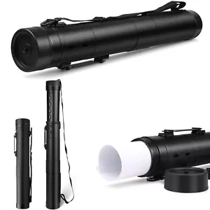 EXTENDABLE PORTFOLIO TUBE CARRY HANDLE ARTWORK DRAWING PRINTS HOLDER STORAGE BOX - Picture 1 of 10